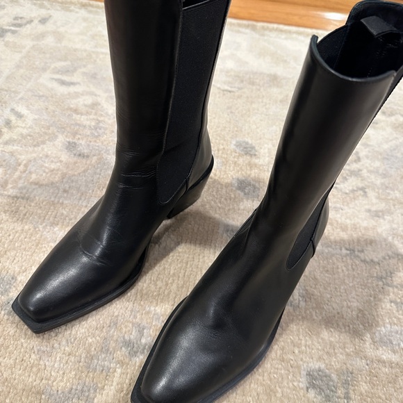 Stuart Weitzman Miley Western Inspired Boot - Black 7.5 - Picture 2 of 16